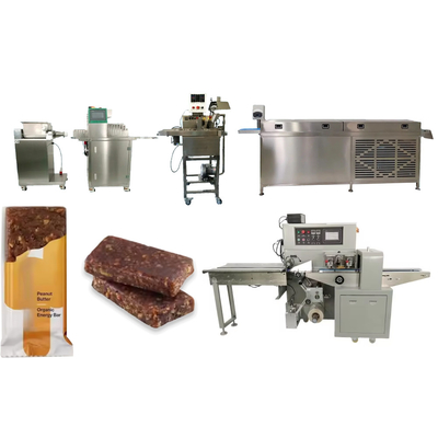 Toàn bộ tự động thương mại protein năng lượng thanh làm máy dây chuyền sản xuất với máy đóng gói