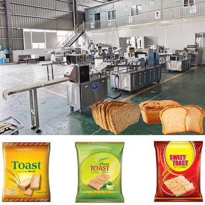 Dòng sản xuất bánh mì nướng Rusk Biscuit Zwieback Dry Toast Rope Forming Machine